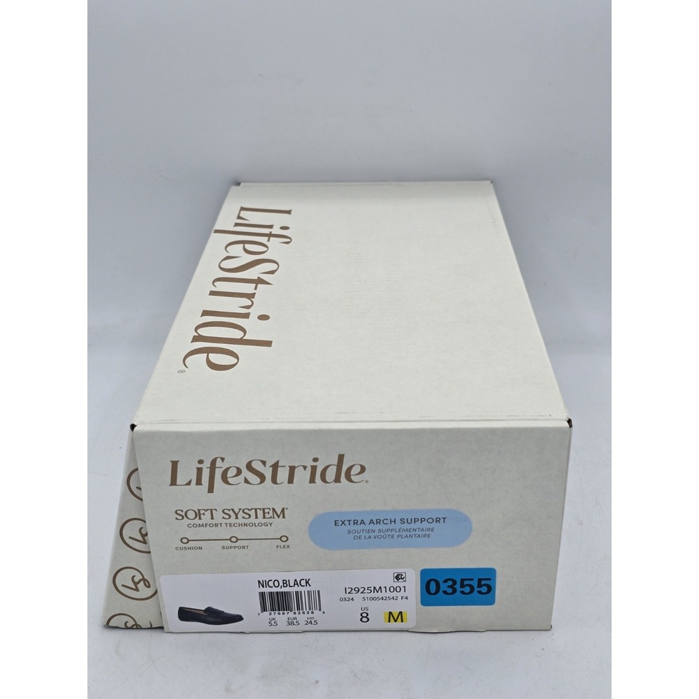 Life stride Women's Nico‎ Slip On Casual Loafer Sz 8 M Black - Picture 2 of 13